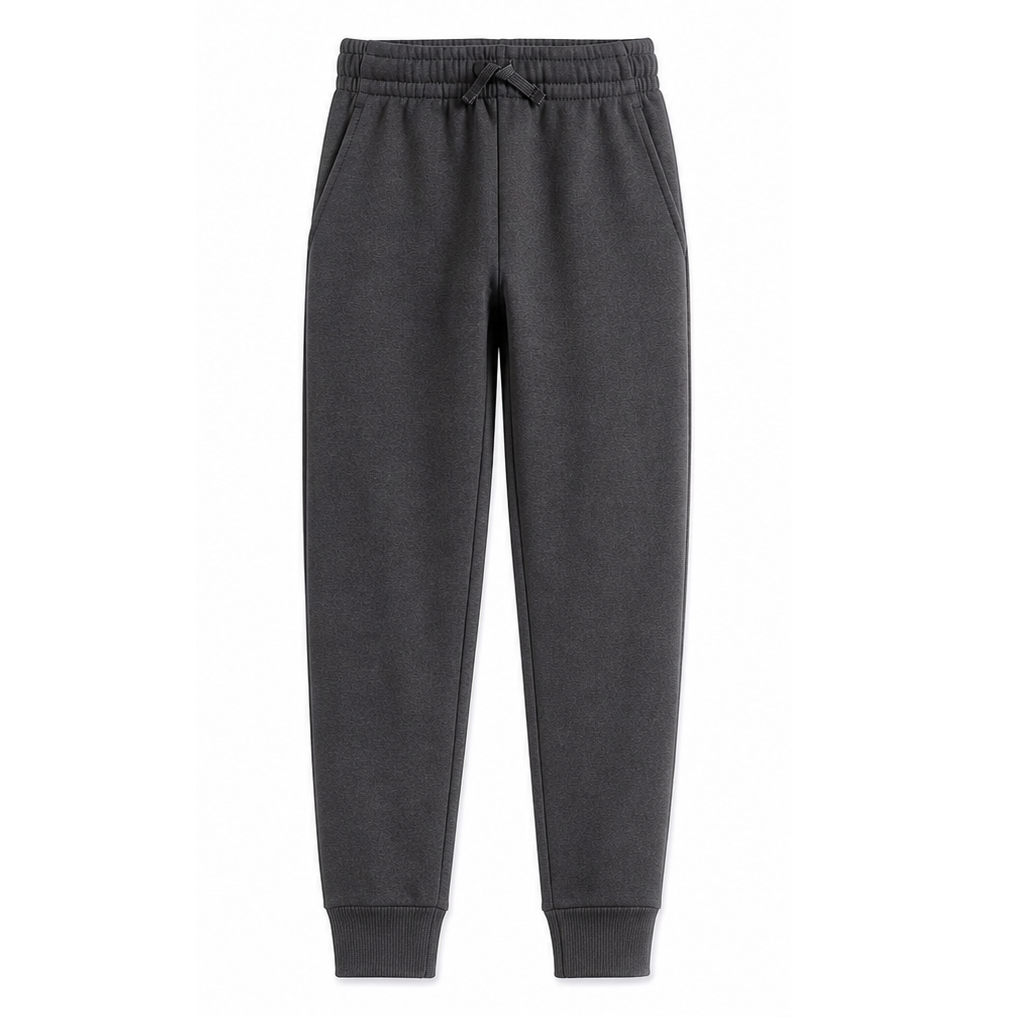 Youth Size Unisex Fleece Jogger Sweatpants in Charcoal