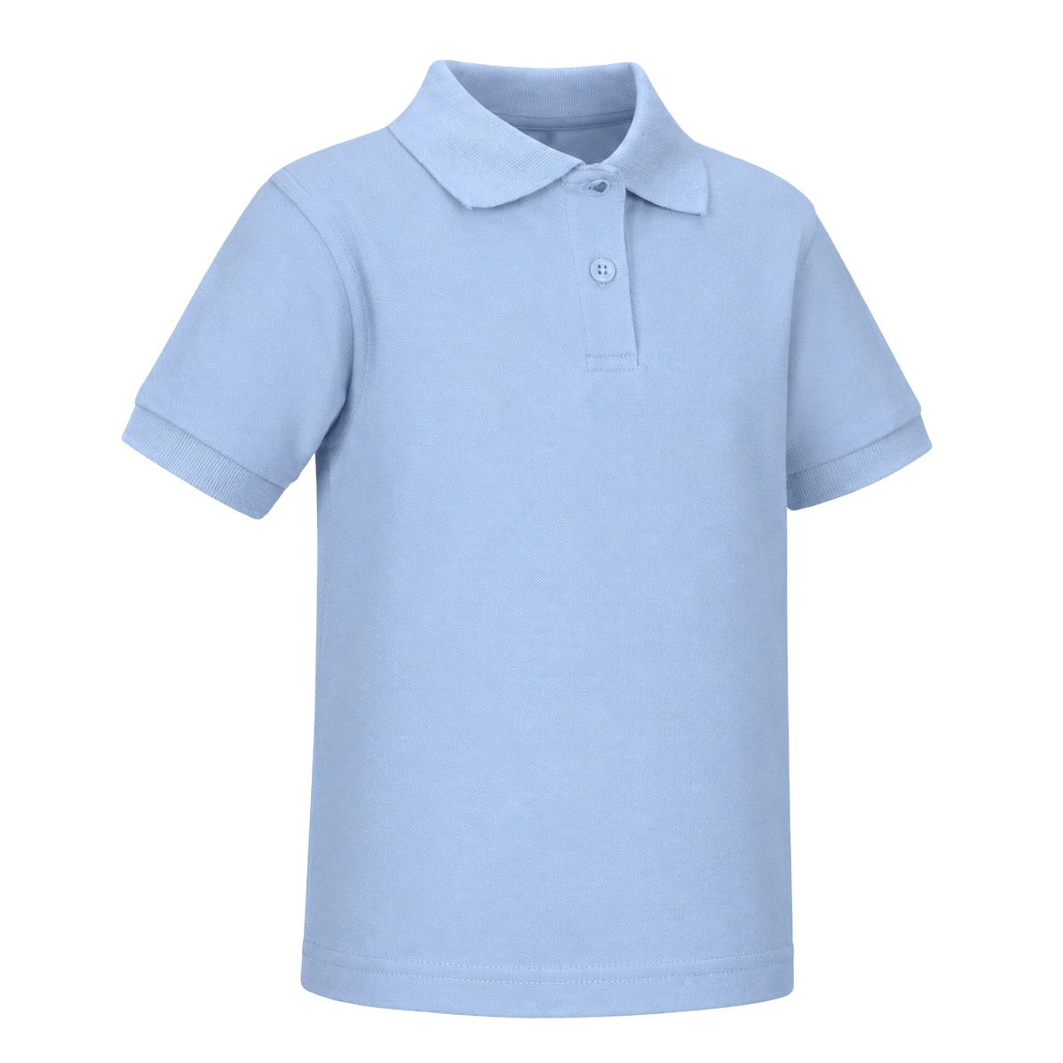 Wholesale Toddler Short Sleeve School Uniform Polo Shirt Light Blue