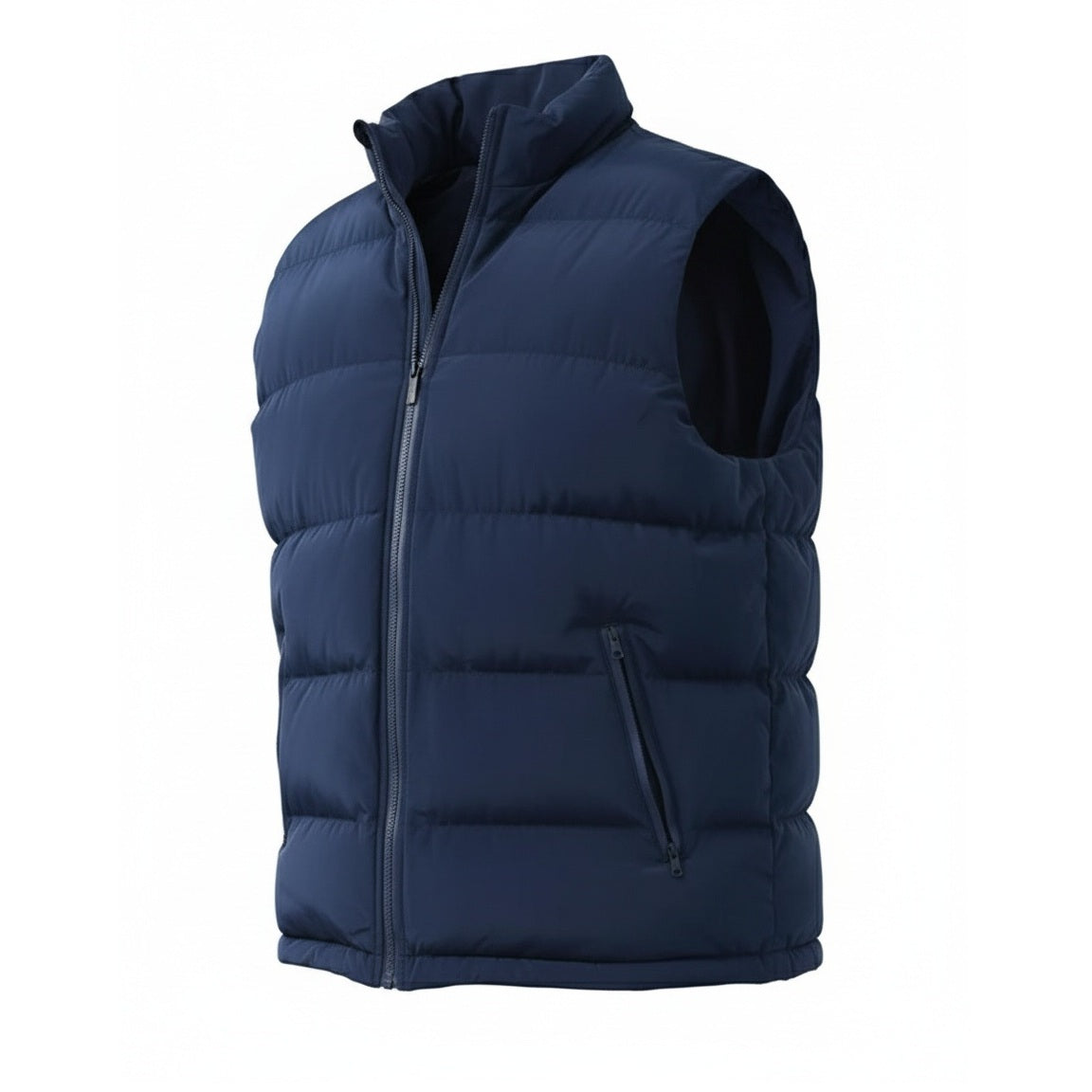 12 Pack Adult Zip Up Puffer Vest in Navy