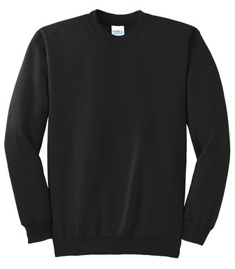 24 Pieces Adult Crew Neck Sweatshirt - Black