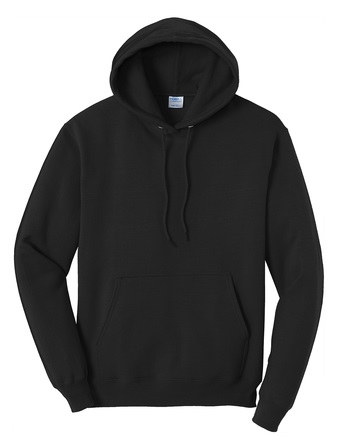 24 Pieces Adult Fleece Pullover Hooded Sweatshirt Black