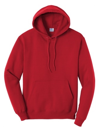24 Pieces Adult Fleece Pullover Hooded Sweatshirt in Red