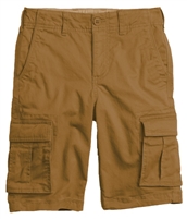 wholesale boys stretch cargo school shorts in Timber