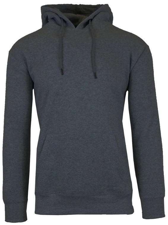 24 Pieces Adult Fleece Pullover Sweatshirt Hoodie - Charcoal