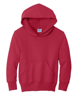 Wholesale Boys Fleece Pullover Hooded Sweatshirt in Red