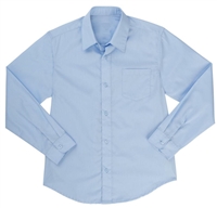 Wholesale Boys Long Sleeve Dress Shirt School Uniform in Blue