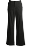 Wholesale Girl's School Uniform Stretch Straight Pants in Black by Size