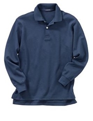 Wholesale Girls Long Sleeve School Uniform Polo Shirt Navy Blue