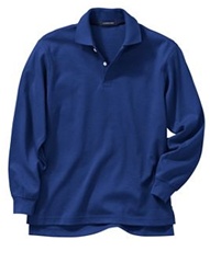 Wholesale Girls Long Sleeve School Uniform Polo Shirt Royal Blue