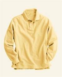 Wholesale Girls Long Sleeve School Uniform Polo Shirt Yellow