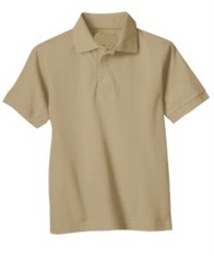 Wholesale Girls Short Sleeve School Uniform Polo Shirt Khaki