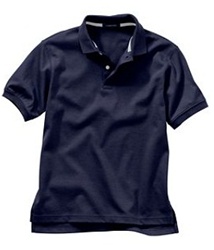 Wholesale Girls Short Sleeve School Uniform Polo Shirt Navy Blue