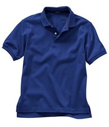 Wholesale Girls Short Sleeve School Uniform Polo Shirt Royal Blue