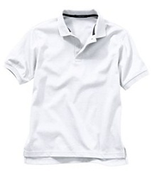 Wholesale Girls Short Sleeve School Uniform Polo Shirt White