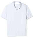 Wholesale Men's Dri Fit Performance Short Sleeve School Uniform Polo Shirt White
