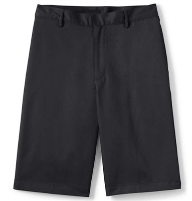 wholesale mens Flat Front school shorts Black