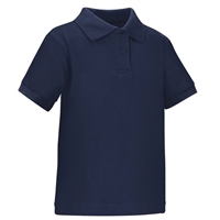 Wholesale Toddler Short Sleeve School Uniform Polo Shirt Navy Blue by size