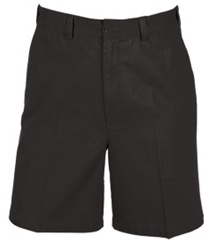 wholesale big mens Flat Front school shorts Black