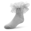 Wholesale Girls Tutu Ruffle Socks in Gray