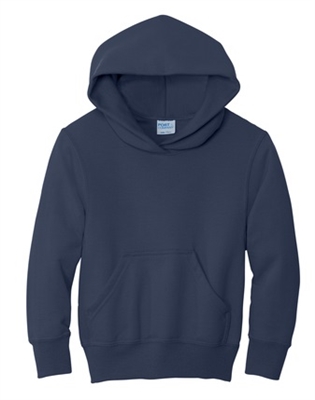 Wholesale Boys Fleece Pullover Hooded Sweatshirt in Navy