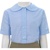 Wholesale Girl's Short Sleeve Peter Pan Collar Blouse Uniform Shirt in Blue by Size