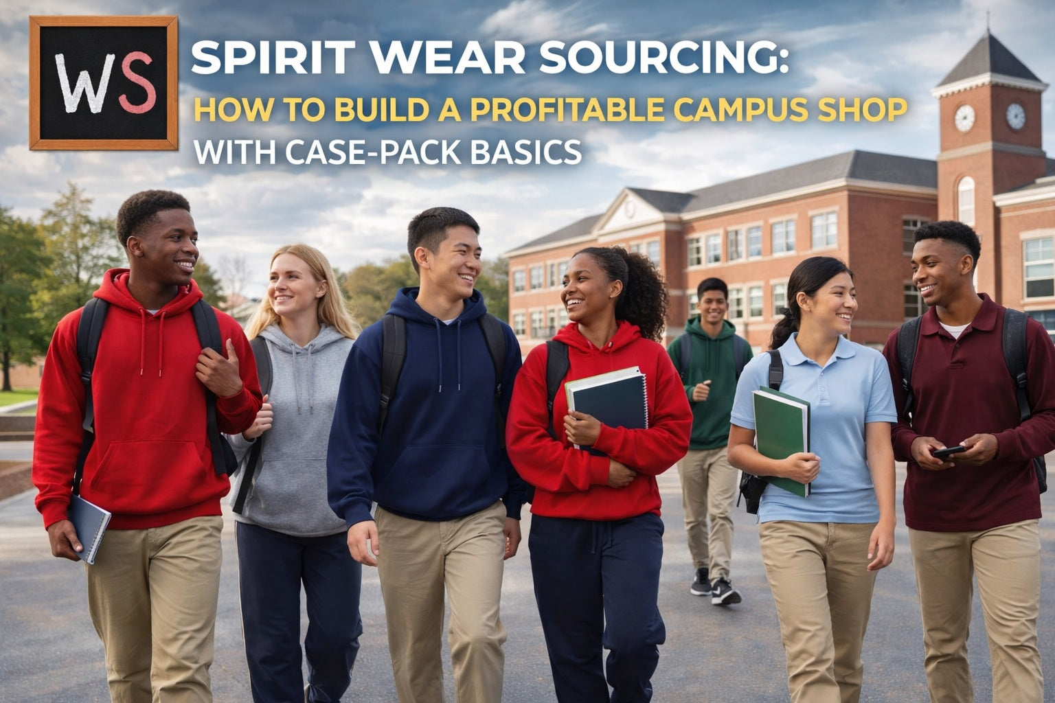 Spirit Wear Sourcing: How to Build a Profitable Campus Shop with Case-Pack Basics