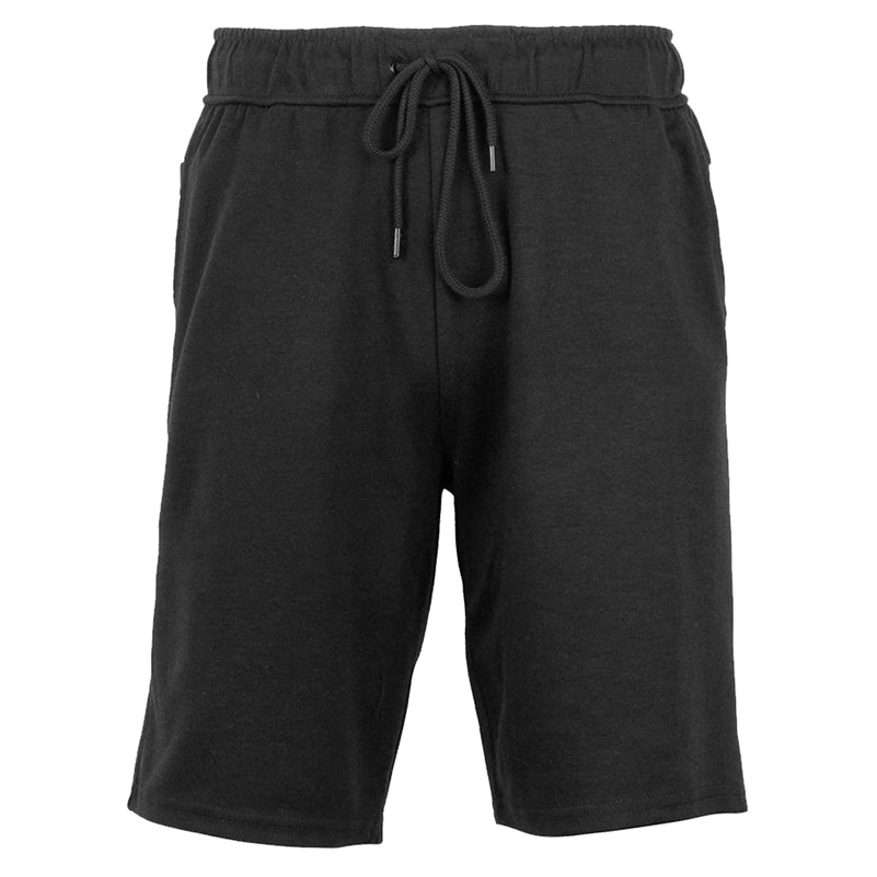 24 Pieces - Men's Tech Fleece Shorts With Long Zipper Pocket in Black