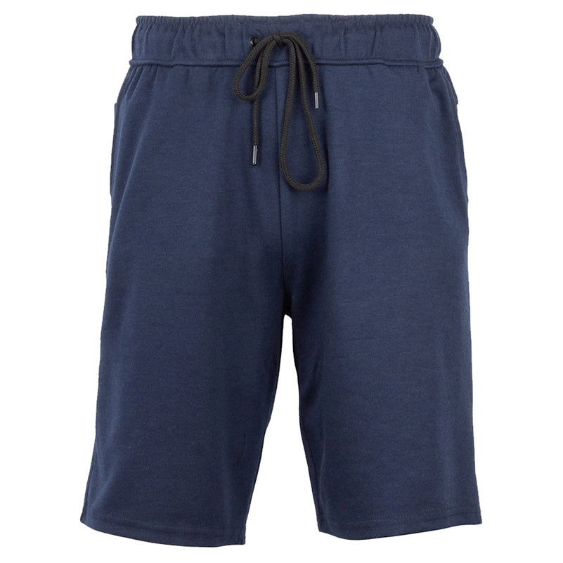 24 Pieces - Men's Tech Fleece Shorts With Long Zipper Pocket in Navy
