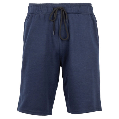 24 Pieces - Men's Tech Fleece Shorts With Long Zipper Pocket in Navy