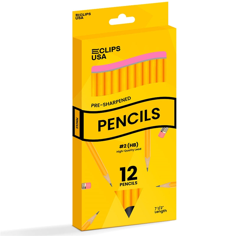 Wholesale 12 Pack of Presharpened Pencils  - 80 Packs Per Case