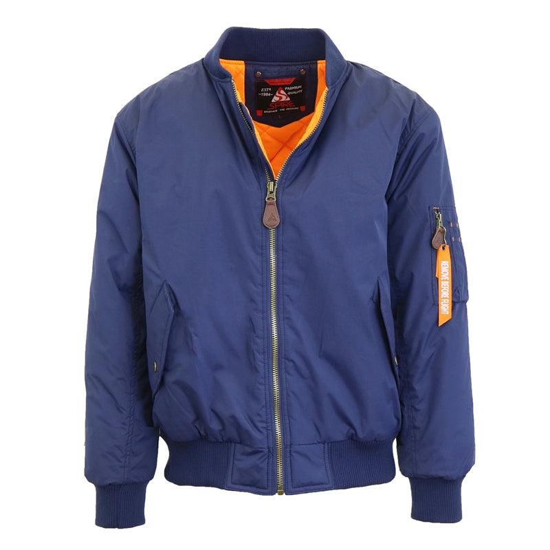 Wholesale Men's Heavyweight Bomber Flight Jacket in Navy