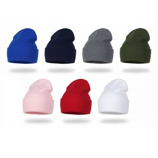 24 Pack - Knitted Winter Beanie Hat - Assorted Colors