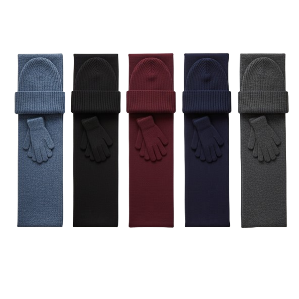 24 Pack - 3 Piece Hat, Glove, Scarf Set - Assorted Colors