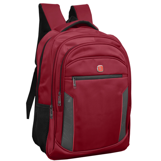 20 Pack - Premium Multi Compartment 18" Backpack in Red (Style #3)