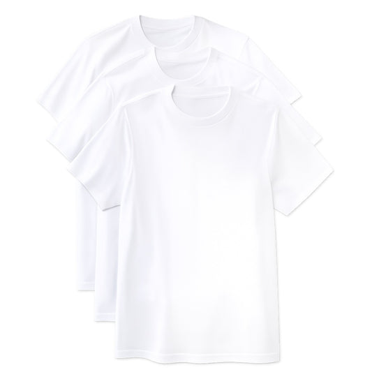 Men's 100% Cotton - 3 Pack Crewneck Undershirt in White (36 Packs Per Case)