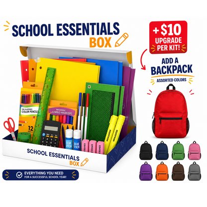 41 Piece Grades 3-8 Deluxe School Supplies Kit - 24 Kits Per Case