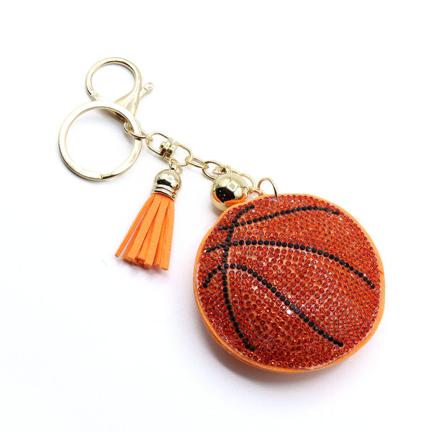 Wholesale Crystal Basketball Backpack Charm / Keychain