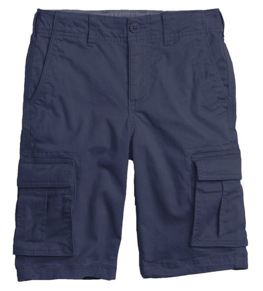 wholesale boys stretch cargo school shorts in navy