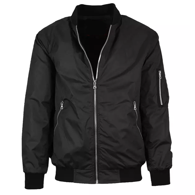 Men's Lightweight Bomber Jacket in Black