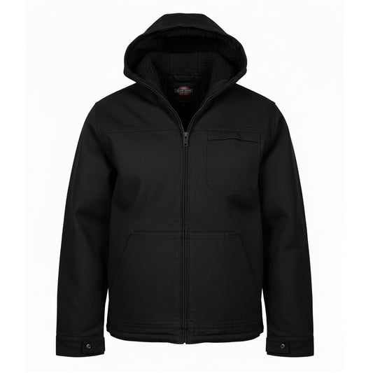 12 Pack Men's Sherpa-Lined Canvas Work Jacket - Black