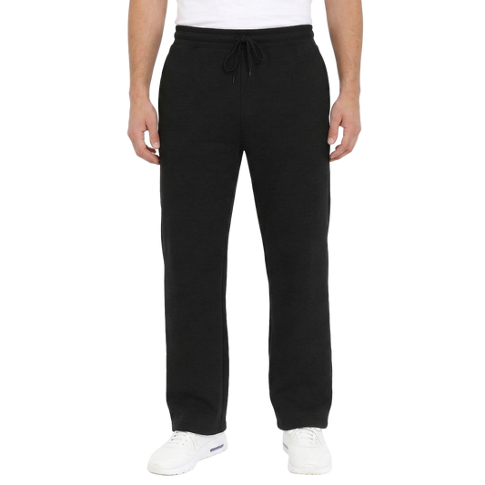 24 Pack Men's Fleece Open Bottom Sweatpants in Black