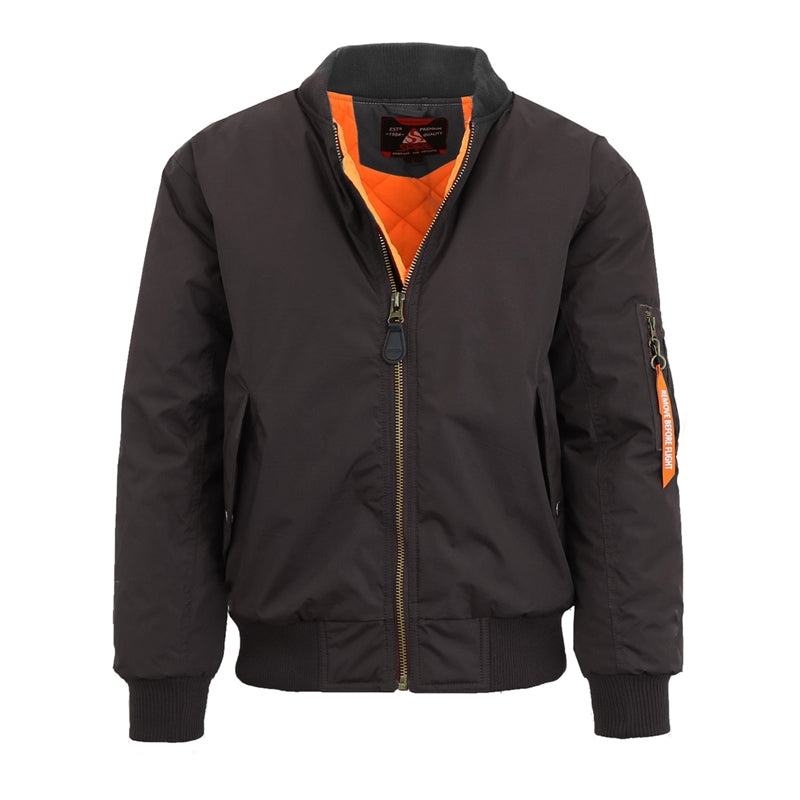 Men's Heavyweight Flight Jacket in Black