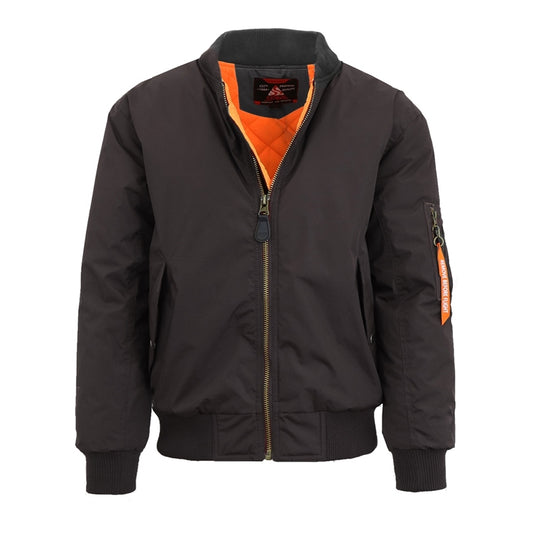 Men's Heavyweight Flight Jacket in Black