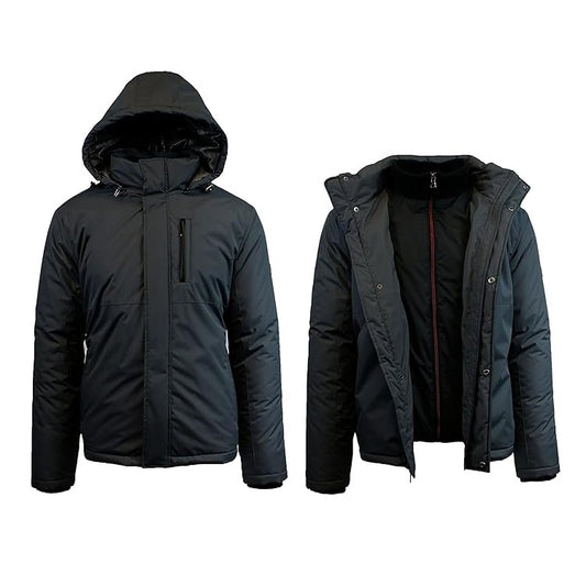 Men's Heavyweight Windbreaker Jacket in Black