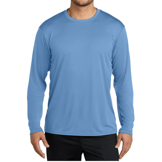 48 Pack Men's Performance Long Sleeve T-Shirt - Carolina Blue