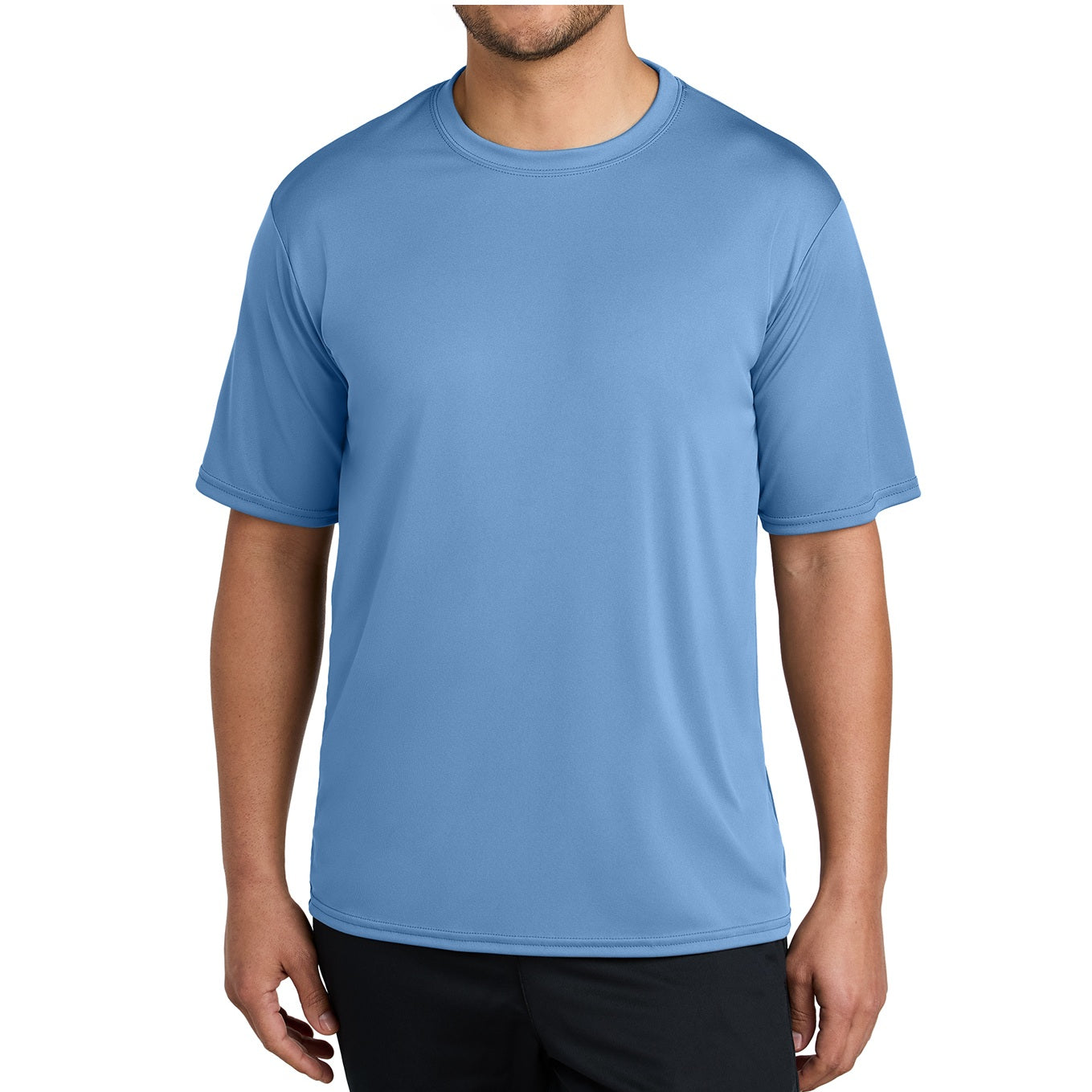 48 Pack Men's Performance Short Sleeve T-Shirts - Carolina Blue