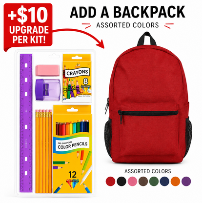 28 Piece Color & Write School Supplies Kit - 48 Kits Per Case