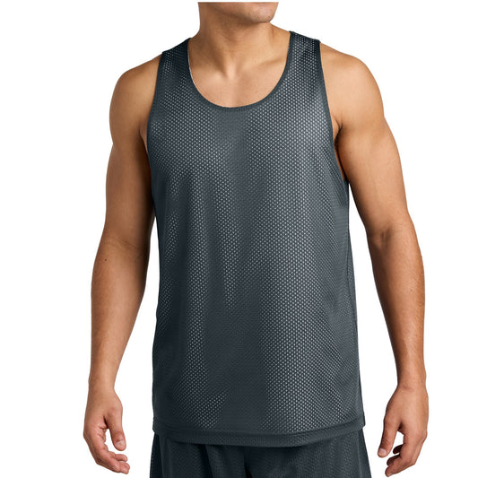 36 Pack Men's Reversible Mesh Jersey Tank - Grey / White