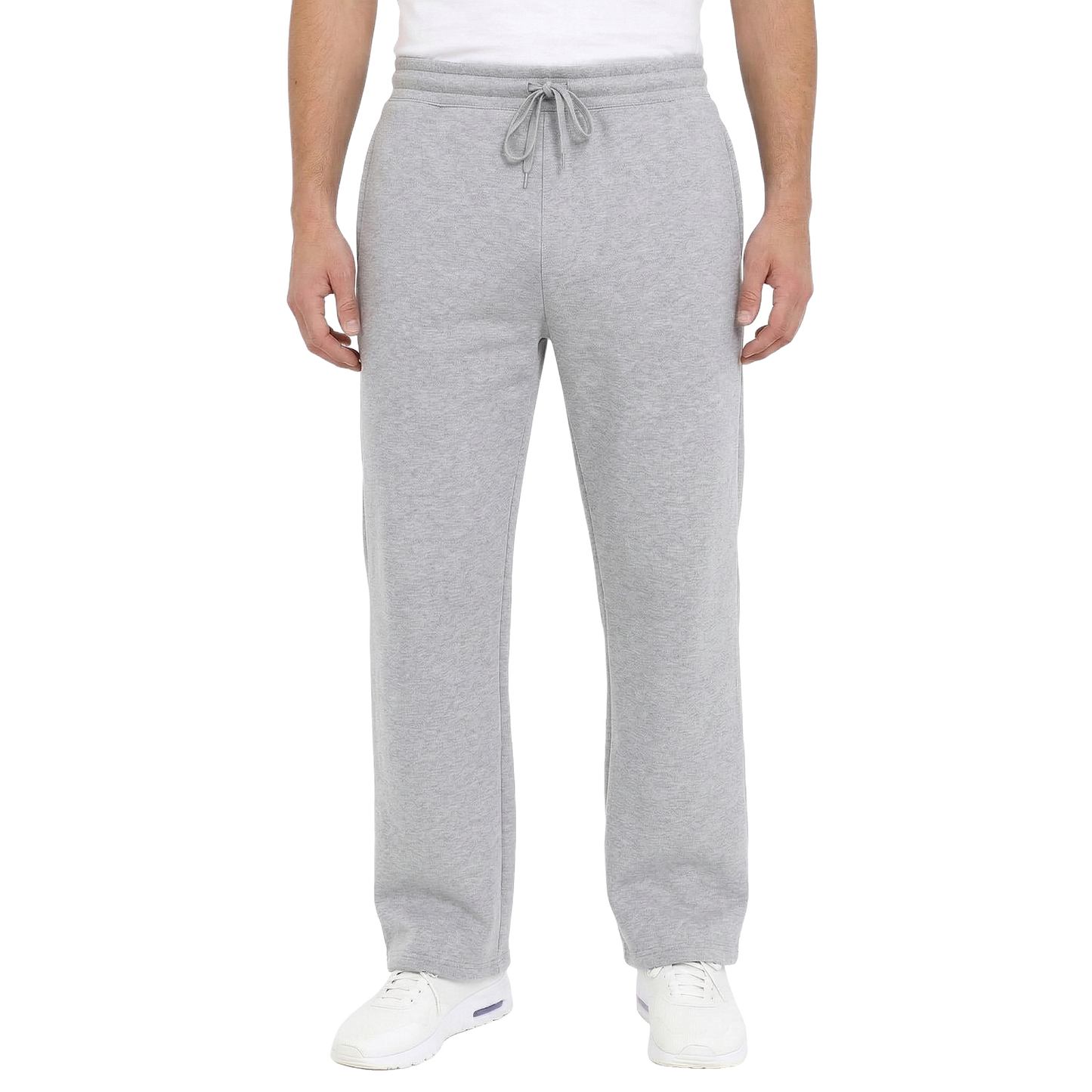 24 Pack Men's Fleece Open Bottom Sweatpants in Grey