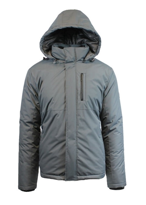 Wholesale Men's Tech Hooded Jacket by Spire in Grey